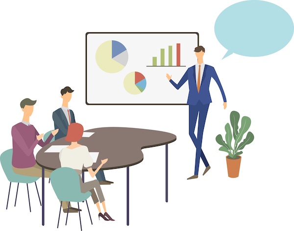 2～3ヶ月に1回の社内研修と外部セミナー支援